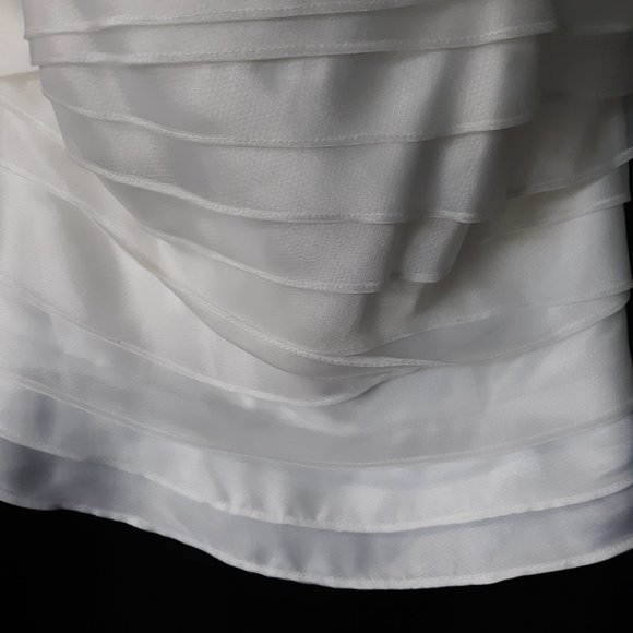 White House Black Market strapless dress black & white Size 4 - Picture 2 of 7